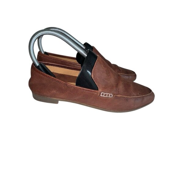 Lucky Brand Bejaz Women's 7 Slip On Brown Loafer Point Toe Flat Leather - Picture 5 of 9